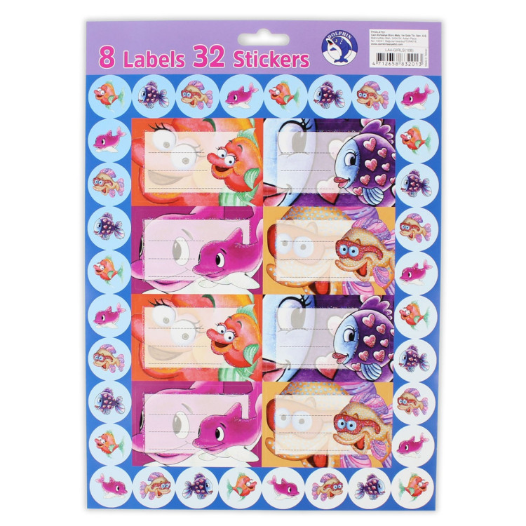 DOLPHIN LA4-GIRLS SİMLİ OKUL ETİKETİ 100LÜ
