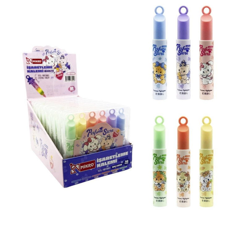 MİKRO NH-1038-6 HIGHLIGHTER PARFUME İŞARETLEME KALEMİ 6 RENK 14LÜ