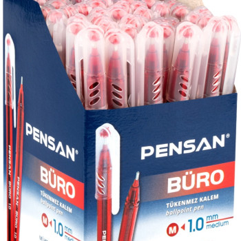 PENSAN 2270 BÜRO TÜKENMEZ KALEM KIRMIZI 50'Lİ *40********************** PENSAN 2270 BÜRO TÜKENMEZ KALEM KIRMIZI 50'Lİ *40**********************