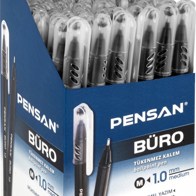 PENSAN 2270 BÜRO TÜKENMEZ KALEM SİYAH 50Lİ *40