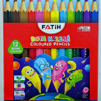 FATİH 33012 KURUBOYA 12 RENK KISA 24'LÜ *20 FATİH 33012 KURUBOYA 12 RENK KISA 24'LÜ *20