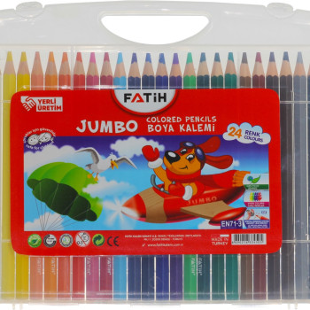 FATİH 33450 JUMBO KURU BOYA 24 RENK ÇANTALI 6'LI PAKET*8 FATİH 33450 JUMBO KURU BOYA 24 RENK ÇANTALI 6'LI PAKET*8