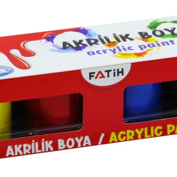 FATİH 55500 6 RENK AKRİLİK BOYA 25 ML *60 FATİH 55500 6 RENK AKRİLİK BOYA 25 ML *60