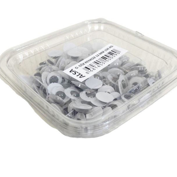 ALSA OYNAR GÖZ RENKSİZ 12MM 150Lİ