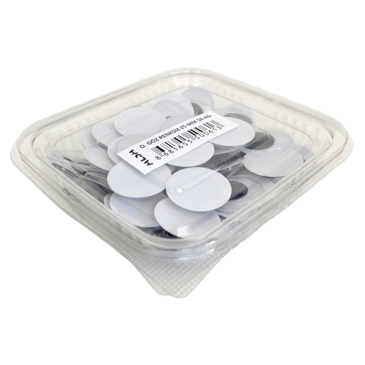 ALSA OYNAR GÖZ RENKSİZ 25MM 50Lİ