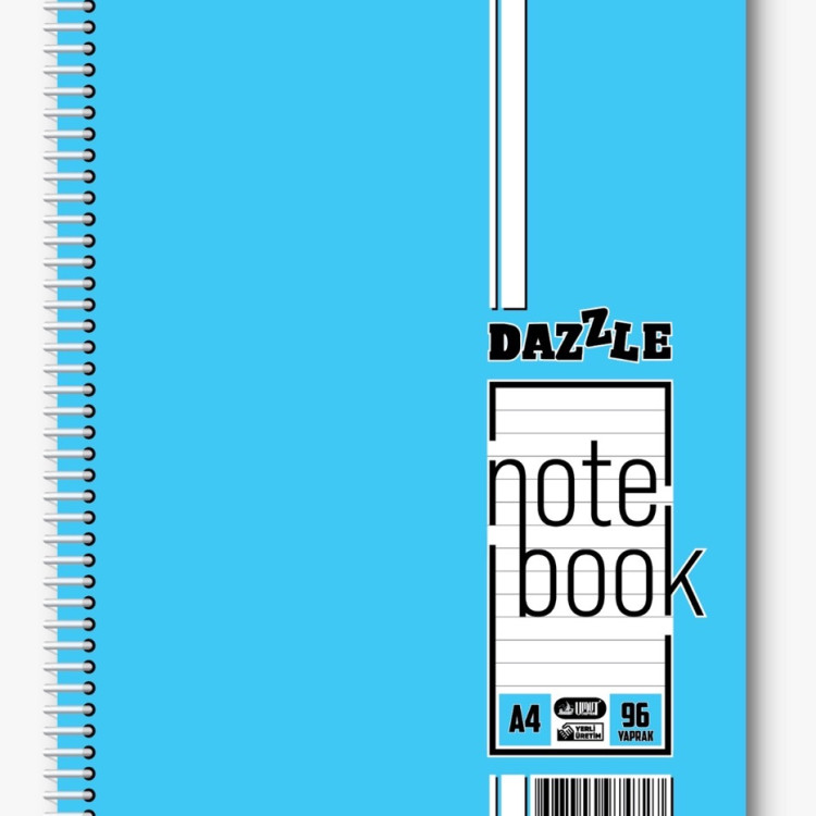 A-4 SPİRALLİ PP KAPAK 96YP ÇİZGİLİ*4