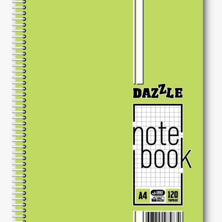 A-4 SPİRALLİ PP KAPAK 120YP KARELİ*4