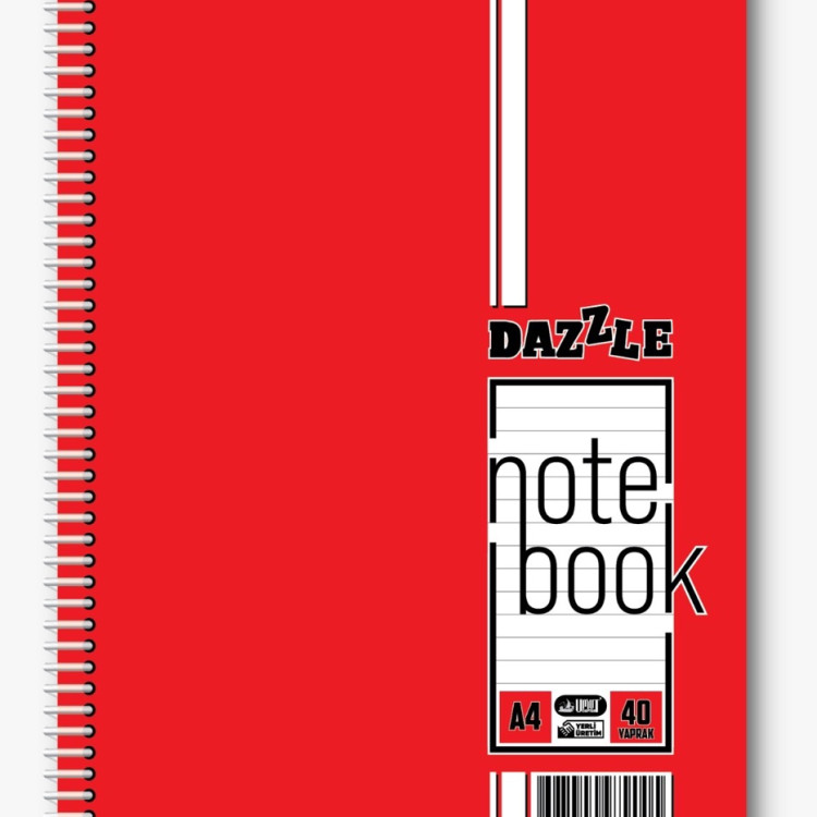 A-4 SPİRALLİ PP KAPAK DEFTER 40 YP ÇİZGİLİ *8