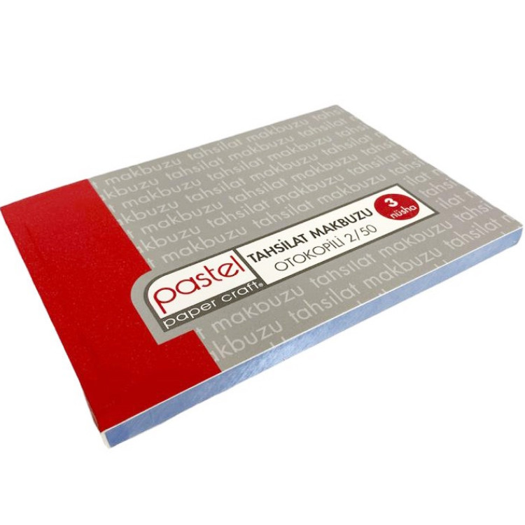 PASTEL 2/50 OTOKOPİLİ TAHSİLAT MAKBUZU 3N *8