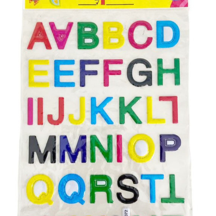 ALPER ALP072 RENKLİ HARFLER BÜYÜK STİCKER 12Lİ