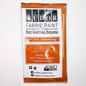 SÜDOR KB08 TOZ KUMAŞ BOYASI 12'Lİ KAHVERENGİ