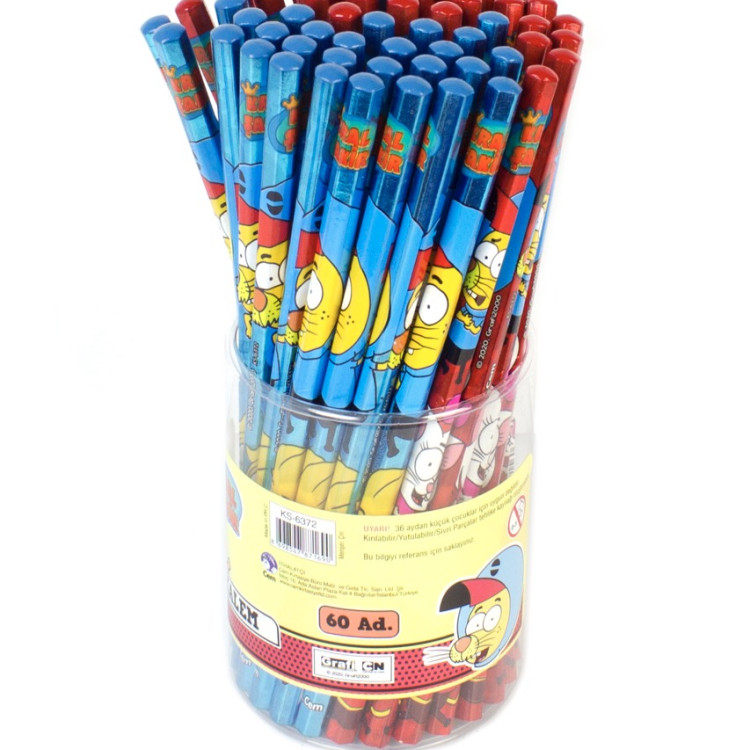 KRAL ŞAKİR KS-6372 KURŞUN KALEM 60LI ^