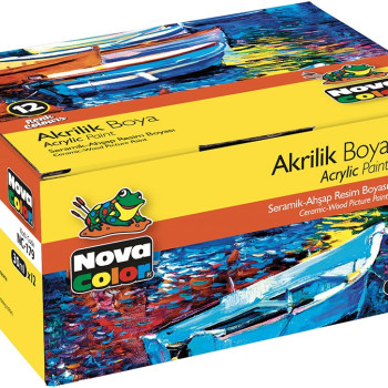 NOVA COLOR NC-179 AKRİLİK BOYA 12 Lİ ŞİŞE TAKIM NOVA COLOR NC-179 AKRİLİK BOYA 12 Lİ ŞİŞE TAKIM