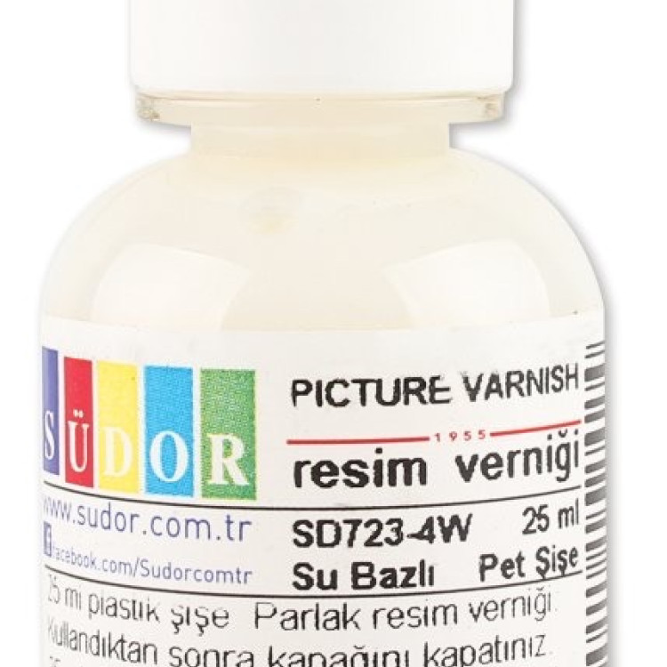 SÜDOR SD723-4W RESİM VERNİĞİ SU BAZLI 25 ML 12Lİ
