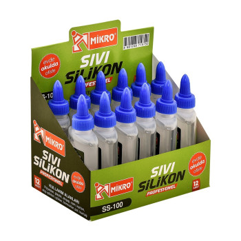 MİKRO SS-100 SIVI SİLİKON 100ML 12'Lİ *12 MİKRO SS-100 SIVI SİLİKON 100ML 12'Lİ *12