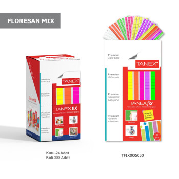 TANEX 5050 FİX YAPIŞTIRICI RENKLİ 24'LÜ *12