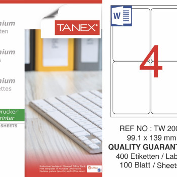 TANEX TW-2004 LAZER ETİKET 99,1X39MM 100'LÜ *20