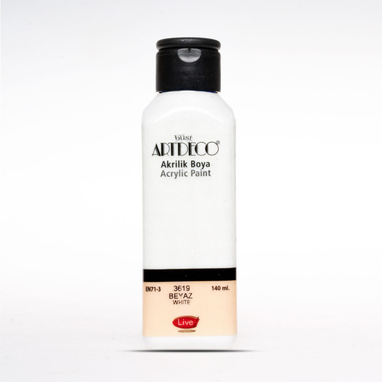 ARTDECO 3619 AKRİLİK BOYA 140ML BEYAZ *144 >