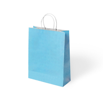 18x8x24 Büküm Saplı Poşet -Mavi- 18x8x24 Büküm Saplı Poşet -Mavi-