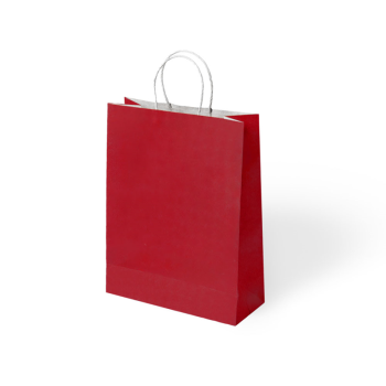 18x8x24 Büküm Saplı Poşet -Kırmızı- 18x8x24 Büküm Saplı Poşet -Kırmızı-