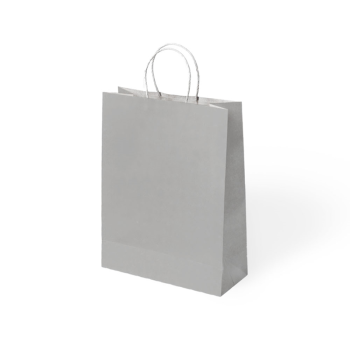 18x8x24 Büküm Saplı Poşet -Gümüş- 18x8x24 Büküm Saplı Poşet -Gümüş-