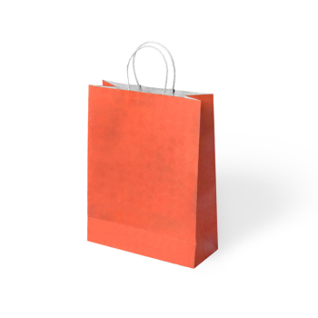 18x8x24 Büküm Saplı Poşet -Turuncu- 18x8x24 Büküm Saplı Poşet -Turuncu-