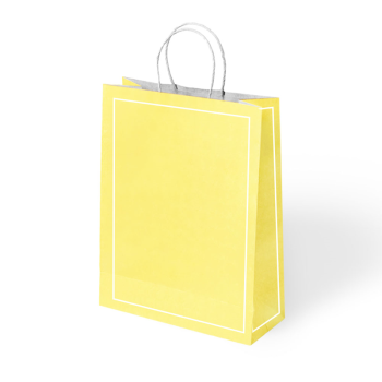 25x12x31 Büküm Saplı Poşet -Makaron Sarı- 25x12x31 Büküm Saplı Poşet -Makaron Sarı-