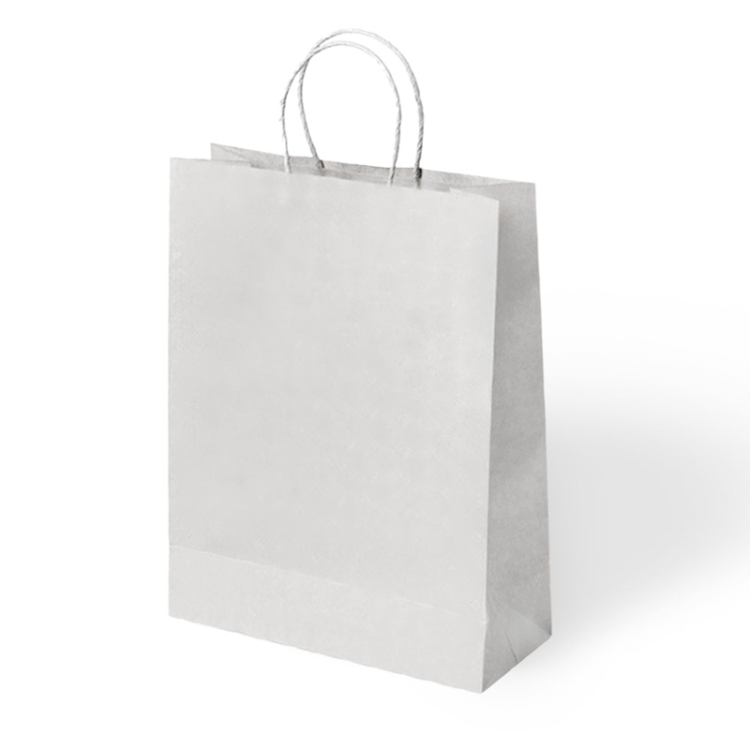 31x12x41 Büküm Saplı Poşet -Beyaz- 31x12x41 Büküm Saplı Poşet -Beyaz-