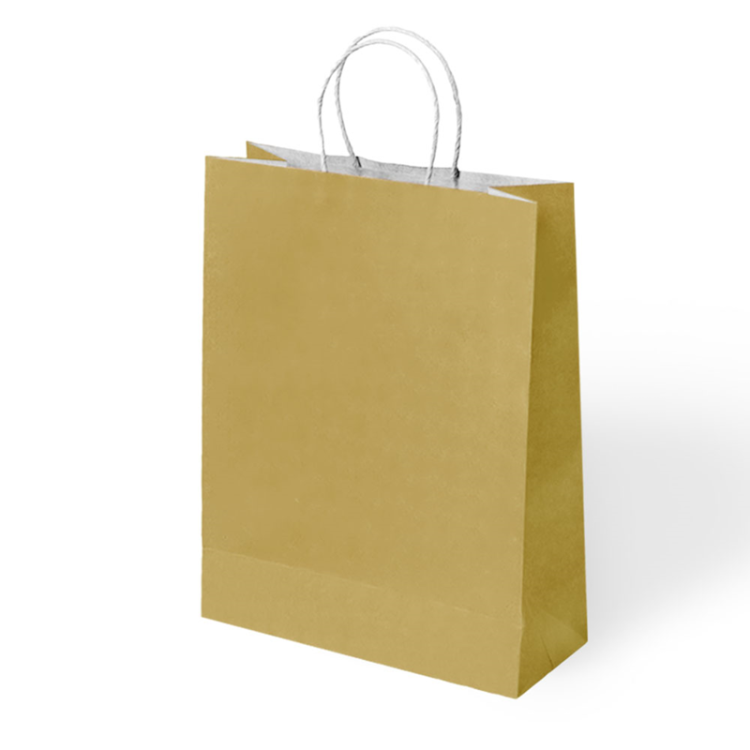 31x12x41 Büküm Saplı Poşet -Altın- 31x12x41 Büküm Saplı Poşet -Altın-