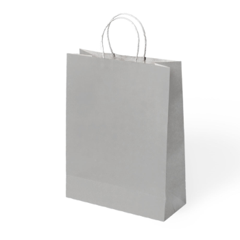 31x12x41 Büküm Saplı Poşet -Gümüş- 31x12x41 Büküm Saplı Poşet -Gümüş-