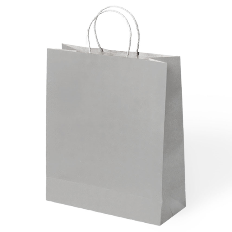 45x12x50 Büküm Saplı Poşet -Gümüş- 45x12x50 Büküm Saplı Poşet -Gümüş-