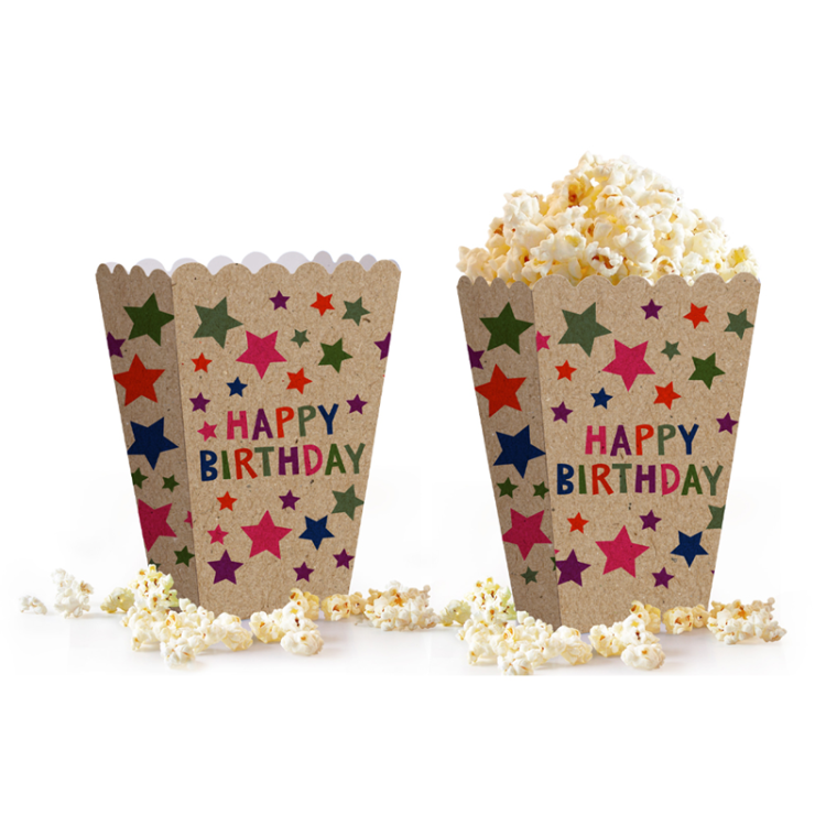 Popcorn Kutusu 8li - Kraft Stars-