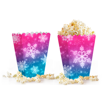 Popcorn Kutusu 8li - Snowflakes- Popcorn Kutusu 8li - Snowflakes-