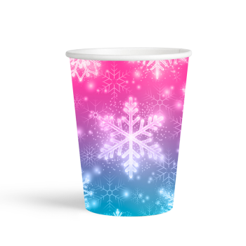 Karton Bardak 8oz 8li Snowflakes- Karton Bardak 8oz 8li Snowflakes-