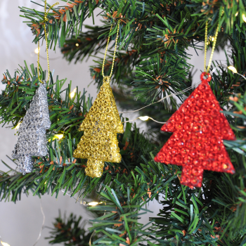 Yılbaşı Ağaç Süsü Simli 3lü Yılbaşı Ağaç Süsü Simli 3lü