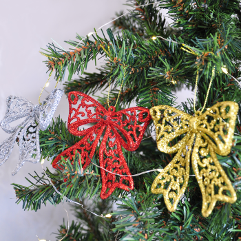 Yılbaşı Ağaç Süsü Simli 3lü Yılbaşı Ağaç Süsü Simli 3lü