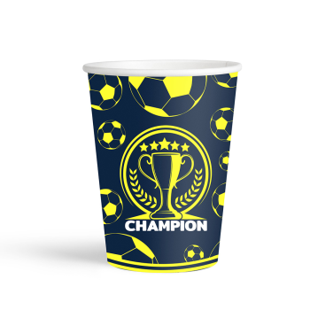 Karton Bardak 8oz 8li -Champion Sarı Lacivert Karton Bardak 8oz 8li -Champion Sarı Lacivert