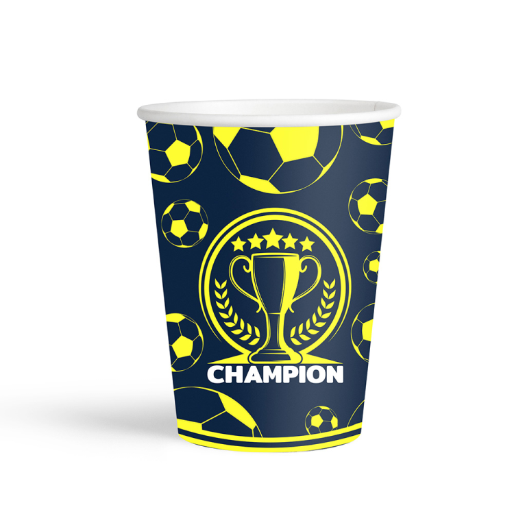 Karton Bardak 8oz 8li -Champion Sarı Lacivert Karton Bardak 8oz 8li -Champion Sarı Lacivert