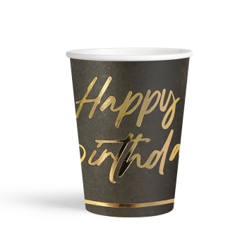 Karton Bardak 8oz 8li -Yaldızlı Luxury- Karton Bardak 8oz 8li -Yaldızlı Luxury-