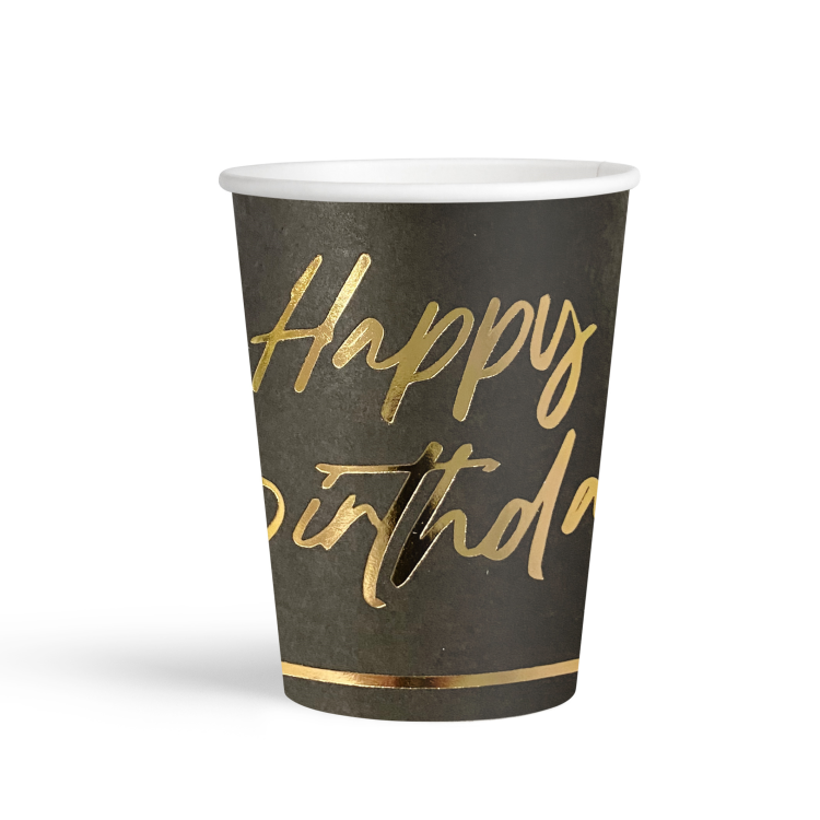 Karton Bardak 8oz 8li -Yaldızlı Luxury- Karton Bardak 8oz 8li -Yaldızlı Luxury-