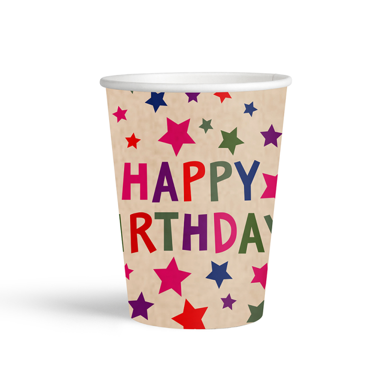 Karton Bardak 8oz 8li -Kraft Stars- Karton Bardak 8oz 8li -Kraft Stars-