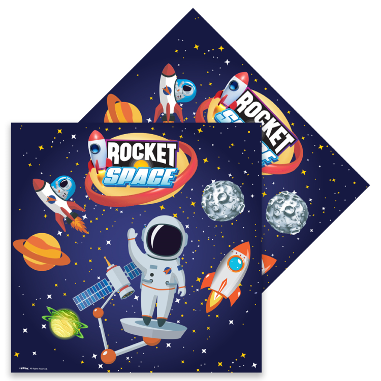 Peçete 33x33 16lı -Rocket Space- Peçete 33x33 16lı -Rocket Space-