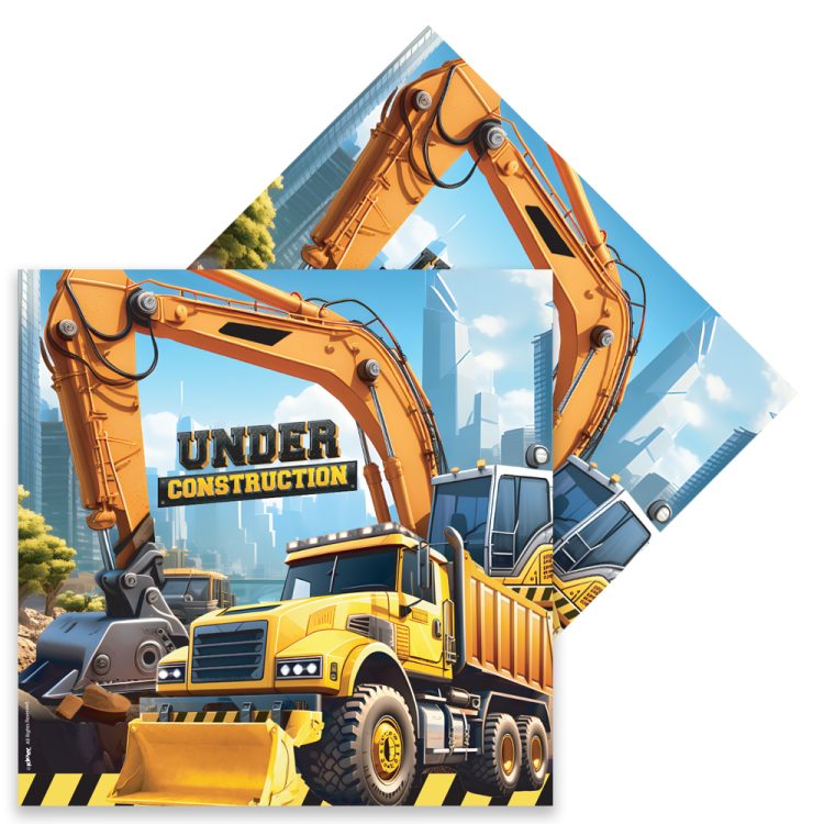 Peçete 33x33 16lı -İnşaat Makinaları- Peçete 33x33 16lı -İnşaat Makinaları-