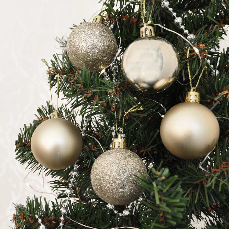 5cm Yılbaşı Ağaç Süsü 10lu -Şampanya- 5cm Yılbaşı Ağaç Süsü 10lu -Şampanya-