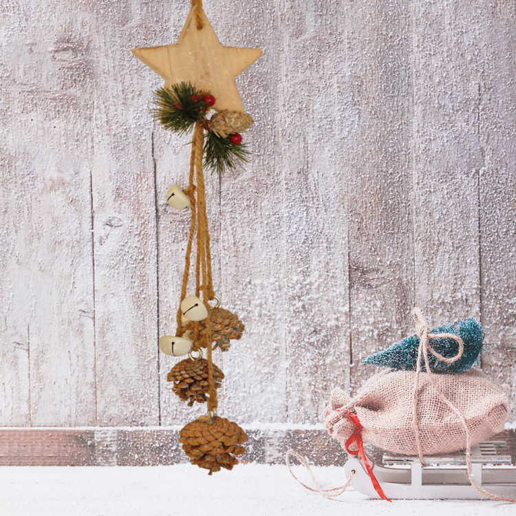 Yılbaşı Naturel Sarkıt Süs Yılbaşı Naturel Sarkıt Süs