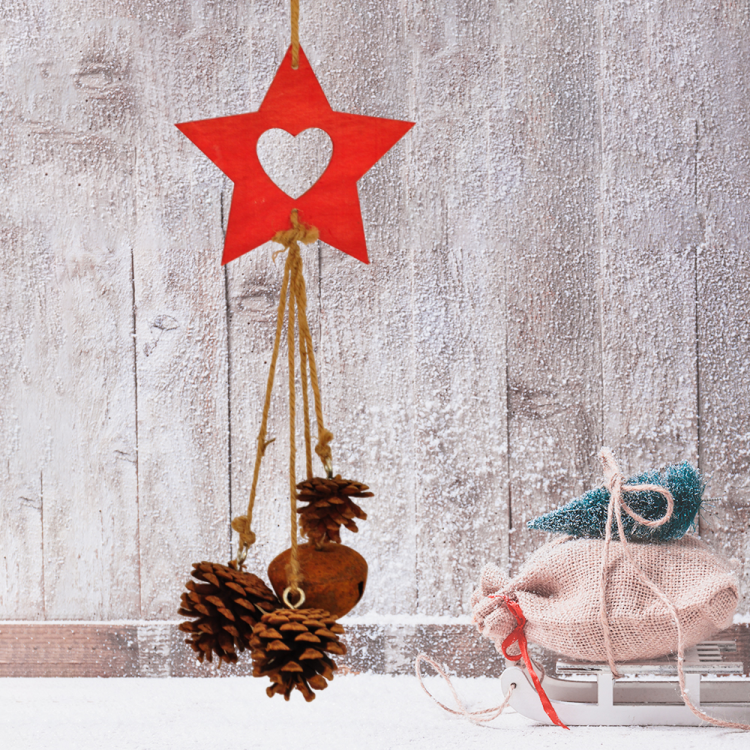 Yılbaşı Naturel Sarkıt Süs Yılbaşı Naturel Sarkıt Süs