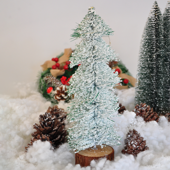 30cm Işıklı Simli Dekoratif Karlı Çam Ağacı 30cm Işıklı Simli Dekoratif Karlı Çam Ağacı