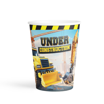 Karton Bardak 8oz 8li -İnşaat Makinaları- Karton Bardak 8oz 8li -İnşaat Makinaları-