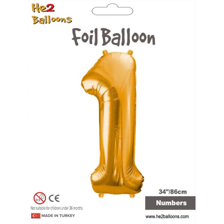 34 Rakam Folyo Balon Altın -1- 34 Rakam Folyo Balon Altın -1-