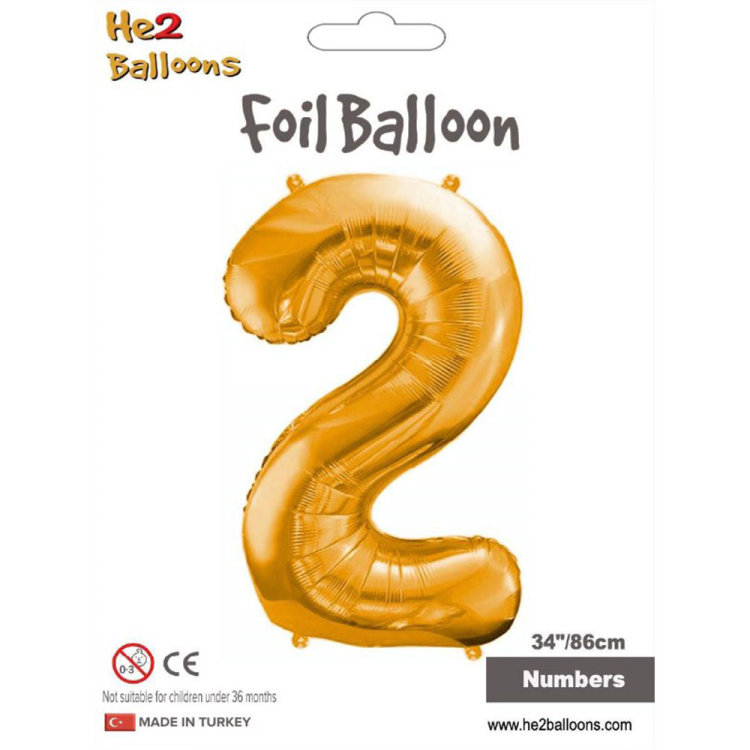 34 Rakam Folyo Balon Altın -2- 34 Rakam Folyo Balon Altın -2-